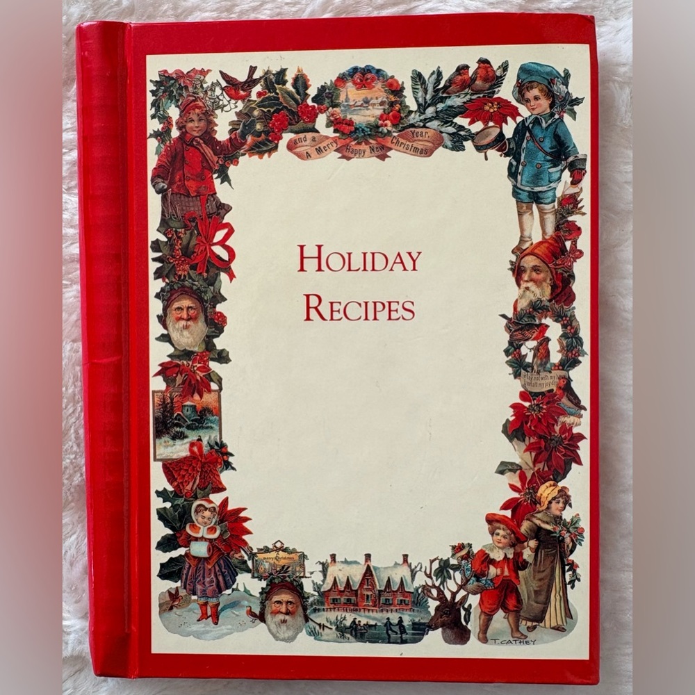 Vintage 80s Victorian Holiday Recipes Book
